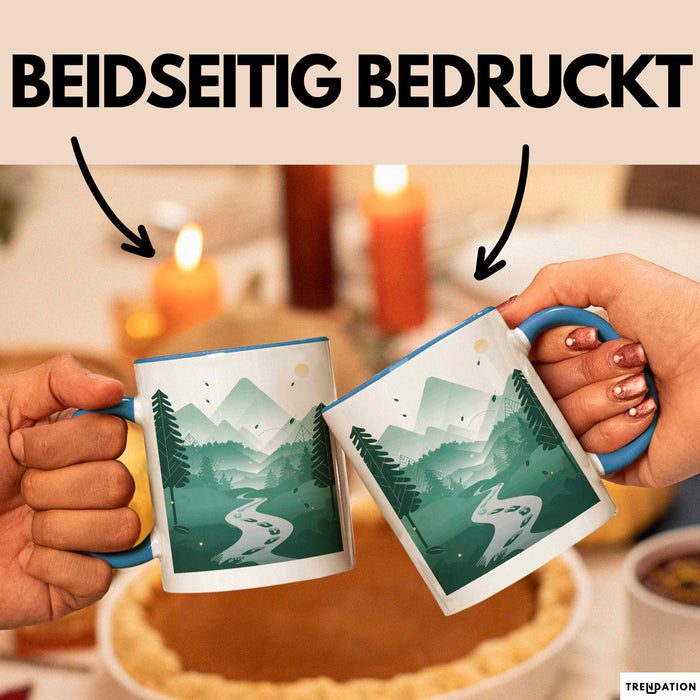 Wanderer Tasse Geschenk Lustige Geschenkidee Spruch Für Trail Entdecker Blau Trendation