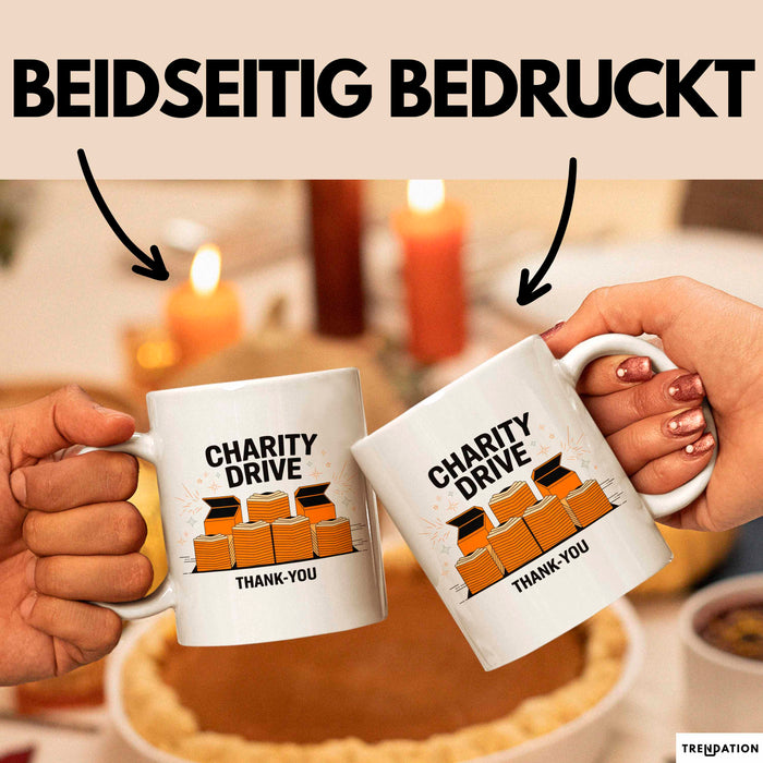 Wohltätigkeits Organisator Tasse Geschenk Lustige Geschenkidee Spruch Für Gebende Herzen Weiß Trendation