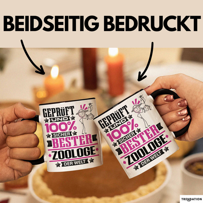 Zoologe Geschenk Lustiger Spruch für Zoologe Geschenkidee Bester Zoologe Der Welt Schwarz Trendation