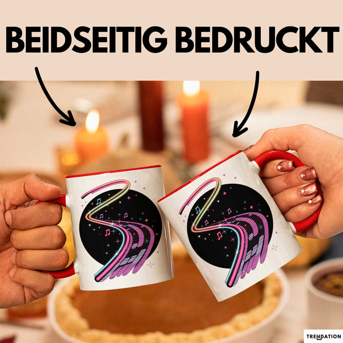 Raver Tasse Geschenkidee für EDM und Tanzflächen Fans Rot Trendation