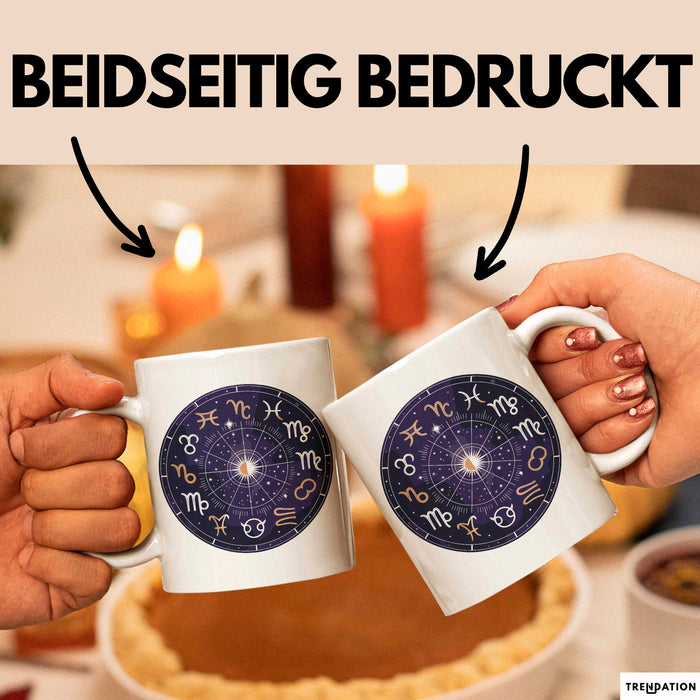 Astrologe Tasse Geschenkidee für Sternzeichen Fans Weiß Trendation