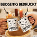 Katzen-Besitzerin Tasse Geschenk Meow Katze Geschenkidee Miau Katzen Mama Kaffee-Becher Schwarz Trendation