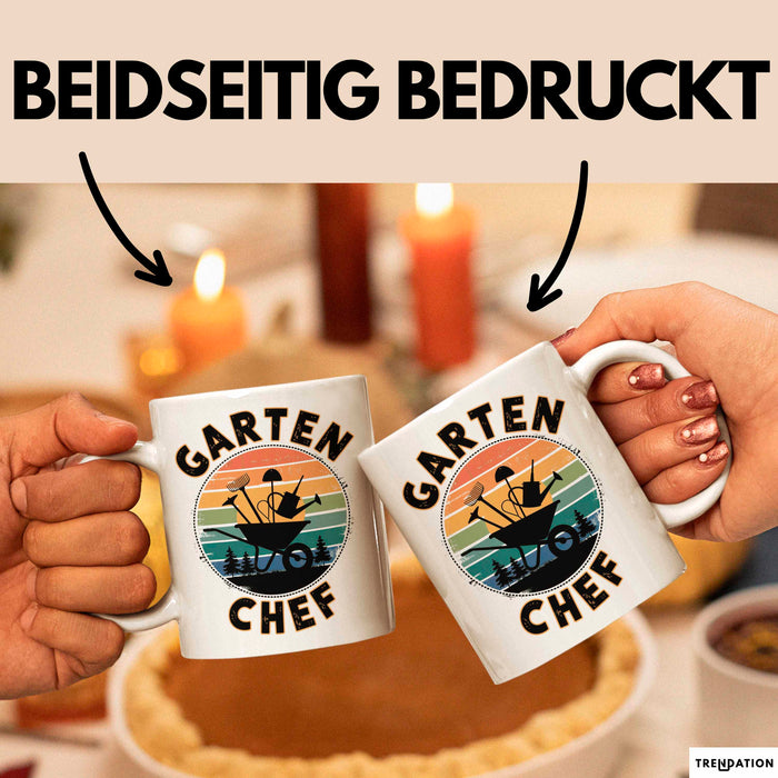 Garten Pflanzen Gärtner Tasse Geschenk Lustige Geschenkidee Spruch Garten Chef Weiß Trendation