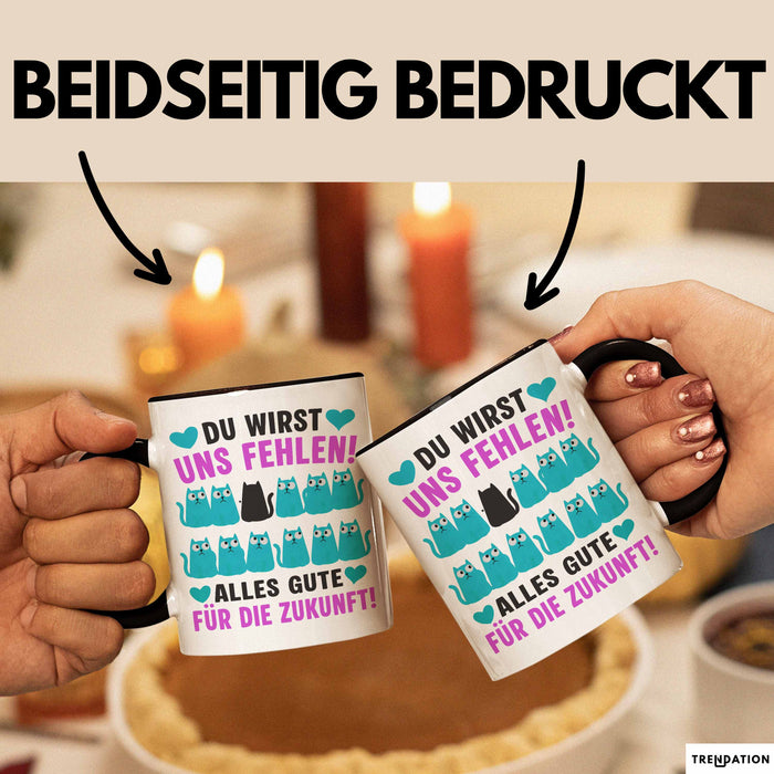 Büroarbeit Kollege Tasse Geschenk Lustige Geschenkidee Spruch Du Wirst Uns Fehlen Alles Gute Für Die Zukunft Trendation