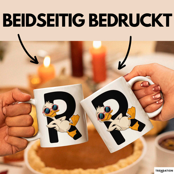 Quietscheente Tier Tasse Geschenk Lustige Geschenkidee Spruch Rentnerente Im Ruhestand Weiß Trendation