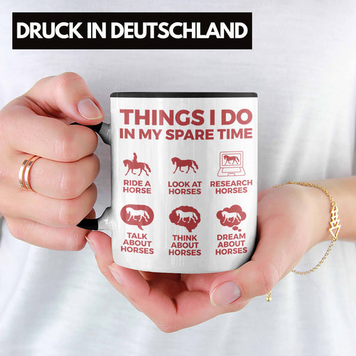 Trendation - Pferde Tasse Lustig Reiterin Geschenk Pferde Geschenke Mädchen Pferdeliebhaber Trendation