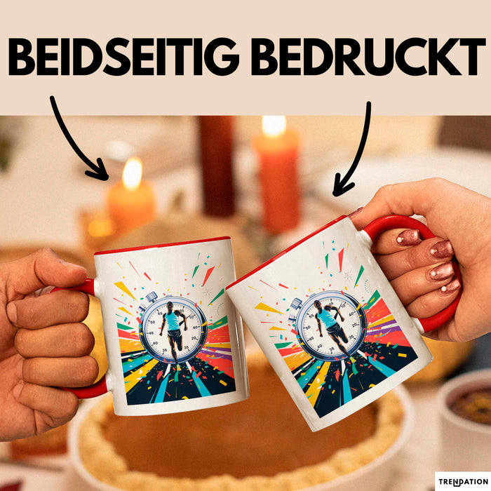 Läufer Tasse Geschenk Lustige Geschenkidee Spruch Für Ziel Linien Jäger Rot Trendation