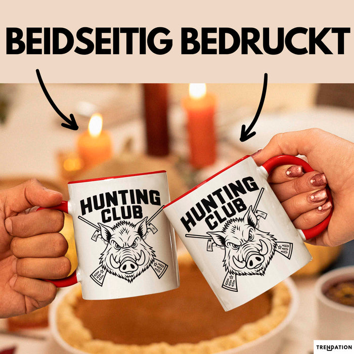 Wildschwein Jäger Tasse Geschenk Lustige Geschenkidee Spruch Rot Trendation