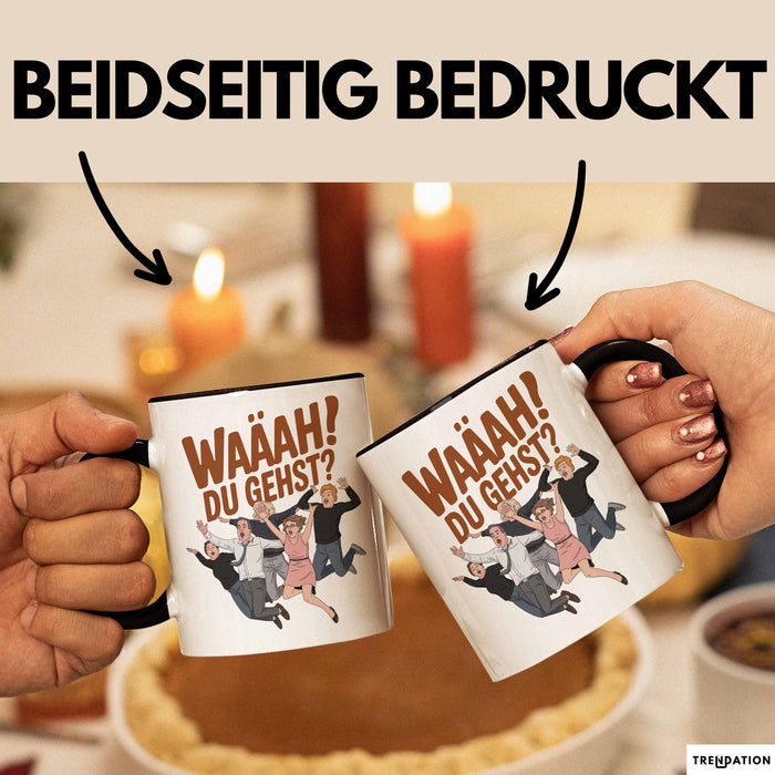 Büroarbeit Kollege Abschied Tasse Geschenk Lustige Geschenkidee Spruch Du Gehst Schwarz Trendation