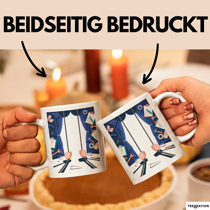 Bühnenarbeiter Tasse Geschenk Lustige Geschenkidee Spruch Für Backstage Crew Weiß Trendation