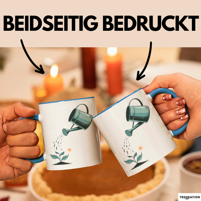 Gärtner Tasse Geschenkidee für Gartenliebhaber Blau Trendation