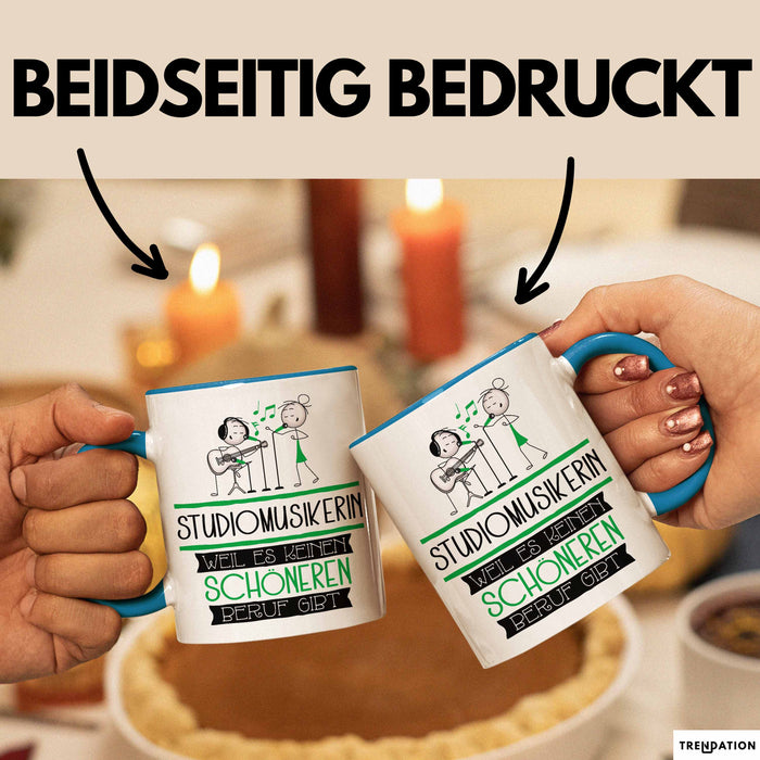 Studiomusikerin Weil Es Keinen Schöneren Beruf Gibt Tasse Geschenk für Eine Studiomusikerin Lustig Blau Trendation