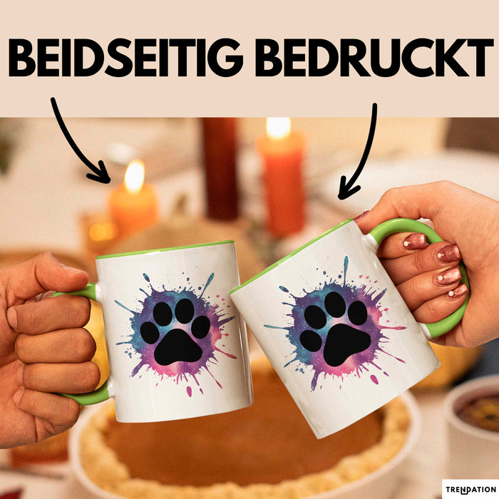 Hund Tierliebhaber Tasse Geschenk Lustige Geschenkidee Spruch Grün Trendation