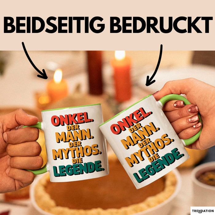 Onkel Sarkastisch Sarkasmus Tasse Geschenk Lustige Geschenkidee Spruch Onkel Der Mann Der Mythos Die Legende Grün Trendation