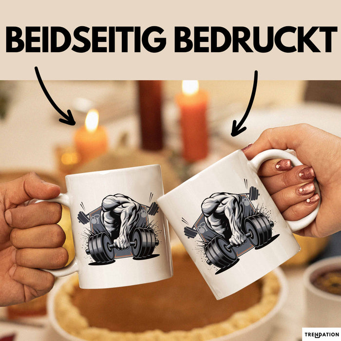 Fitness Enthusiast Tasse Geschenkidee für Fitnessliebhaber Weiß Trendation