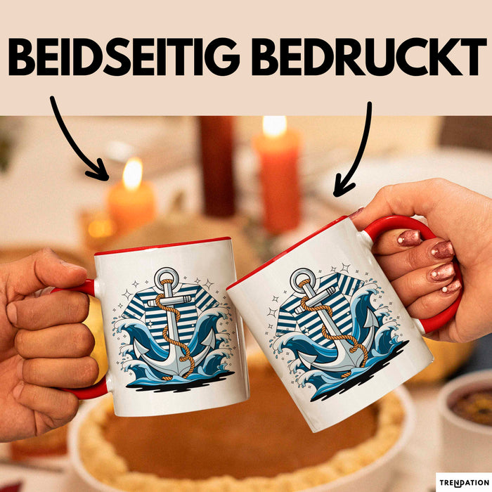 Seemann Tasse Geschenk Lustige Geschenkidee Spruch Für Ozean Liebhaber Rot Trendation