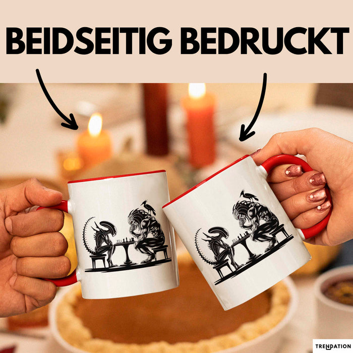 Alien vs. Predator Tasse Geschenk Lustige Geschenkidee Rot Trendation