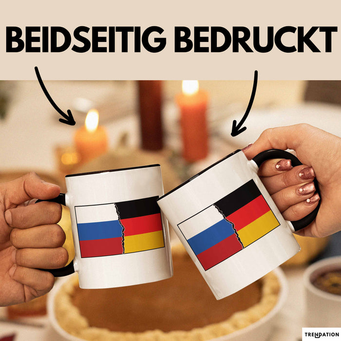 Russe Tasse Geschenk Russland Deutschland Flagge Geschenkidee Trendation