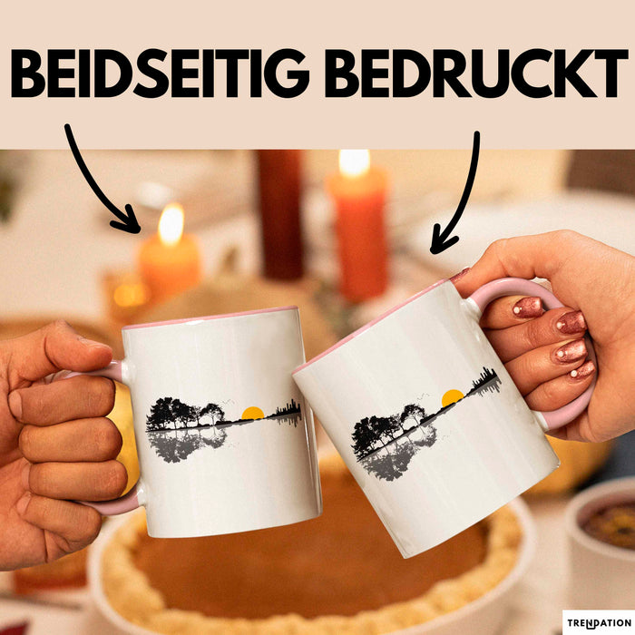 Gitarre Musikliebhaber Musiker Gitarrist Tasse Geschenk Lustige Geschenkidee Spruch Rosa Trendation