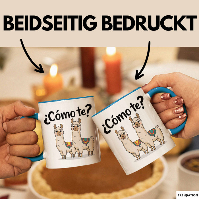 Spanischlehrer Unterricht Tasse Geschenk Lustige Geschenkidee Spruch ¿Cómo Te Llamas Blau Trendation