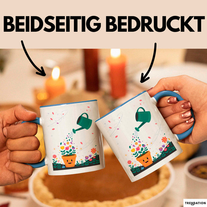 Gärtner Tasse Geschenk Lustige Geschenkidee Spruch Für Pflanzen Liebhaber Blau Trendation