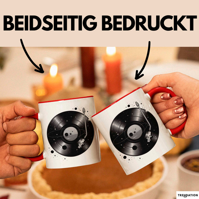 Vinyl Schallplatten Musikliebhaber Musiker Tasse Geschenk Lustige Geschenkidee Spruch Rot Trendation