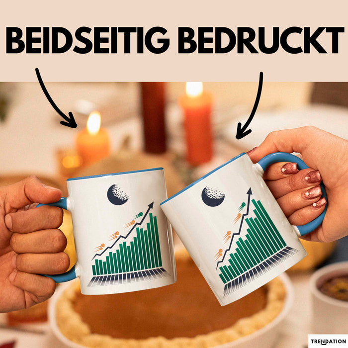 Investor Tasse Geschenkidee für Finanz und Wachstumsfans Blau Trendation