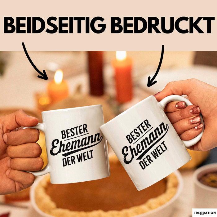 Guter Ehemann Verheiratete Männer Jungen Tasse Becher Geschenk Lustige Geschenkidee Spruch Bester Ehemann Der Welt Weiß Trendation