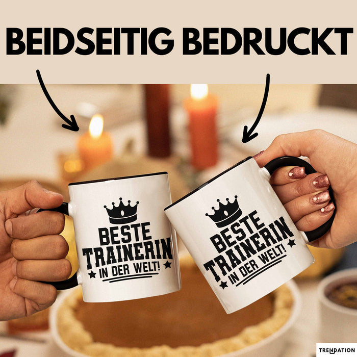 Trainerin Tasse Geschenk Beste Trainerin In Der Welt Fussball Handball Hockey Trainerin Trendation