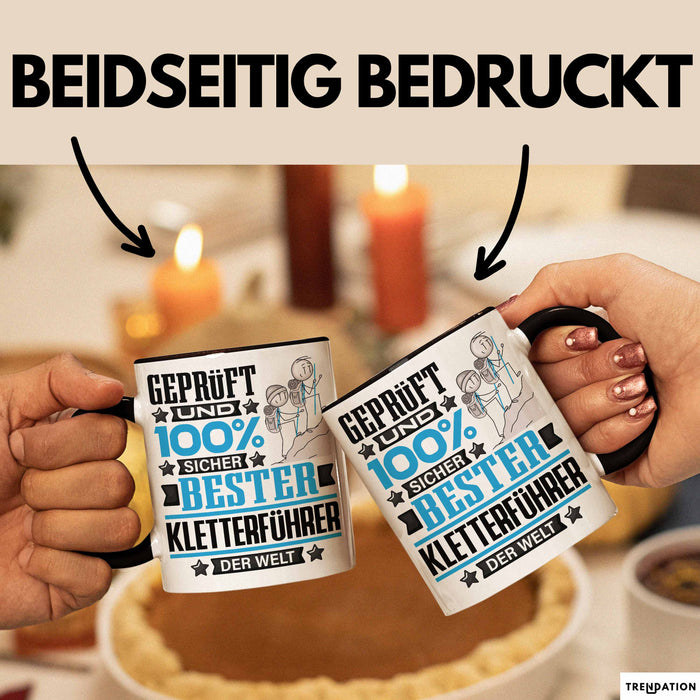 Kletterführer Geschenk Lustiger Spruch für Kletterführer Geschenkidee Bester Kletterführer Der Welt Schwarz Trendation