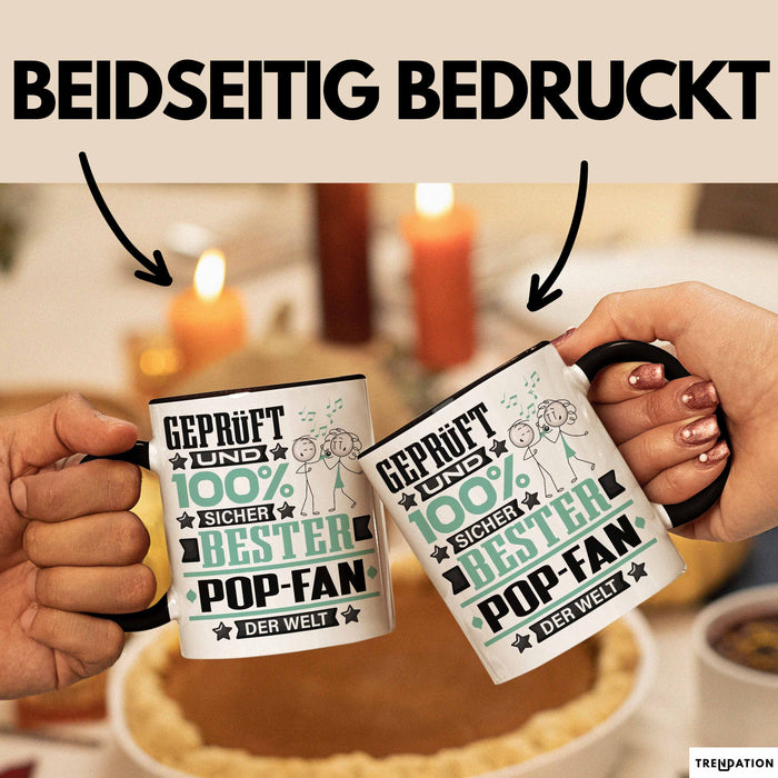 Pop-Fan Geschenk Lustiger Spruch für Pop-Fan Geschenkidee Bester Pop-Fan Der Welt Schwarz Trendation
