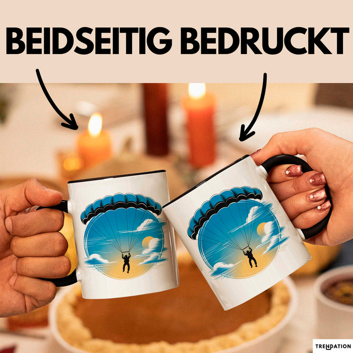 Fallschirmspringer Tasse Geschenkidee Freifall Süchtiger Geschenkidee Lustig Trendation