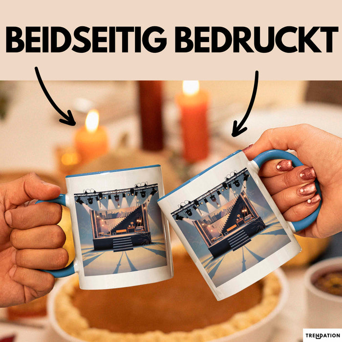 Bühnenbildner Tasse Geschenk Lustige Geschenkidee Spruch Für Bühnen Kreative Blau Trendation