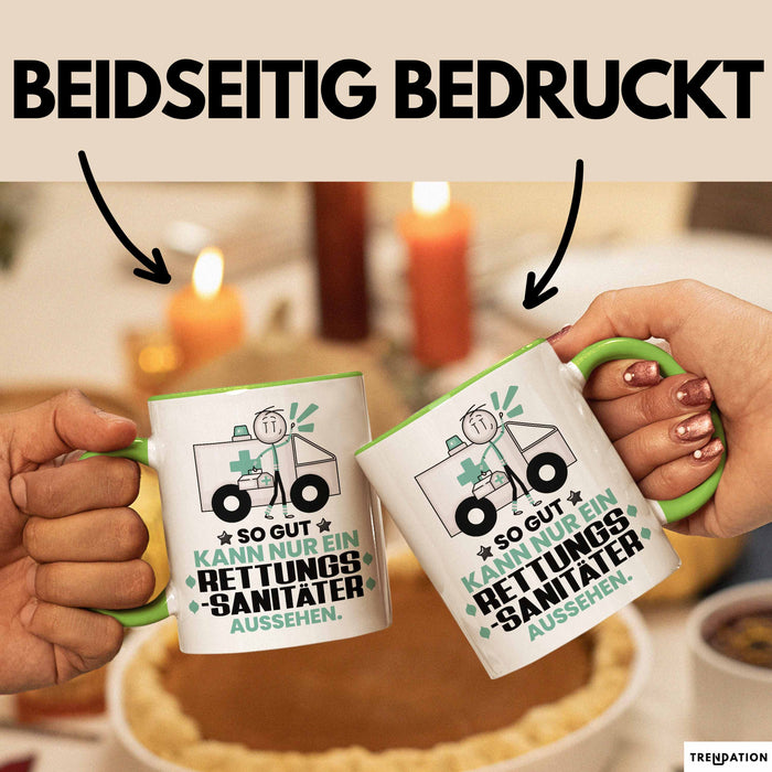 Rettungssanitäter Geschenk Tasse So Gut Kann Nur Ein Rettungssanitäter Aussehen Geschenkidee Kaffee-Becher Grün Trendation