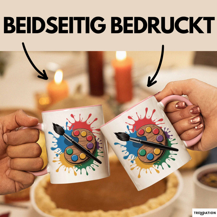 Künstler Tasse Geschenkidee für Kreative Maler Rosa Trendation