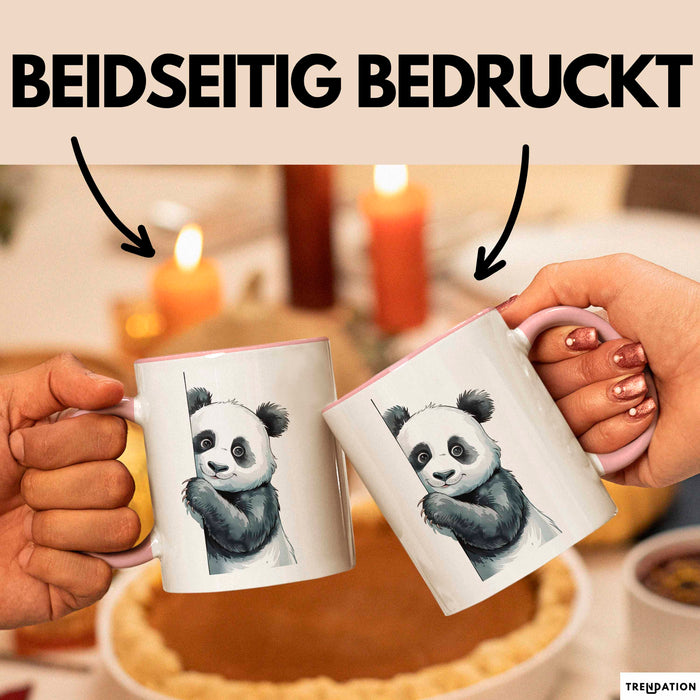 Süßer Panda Tasse Geschenk Lustige Geschenkidee Spruch Rosa Trendation