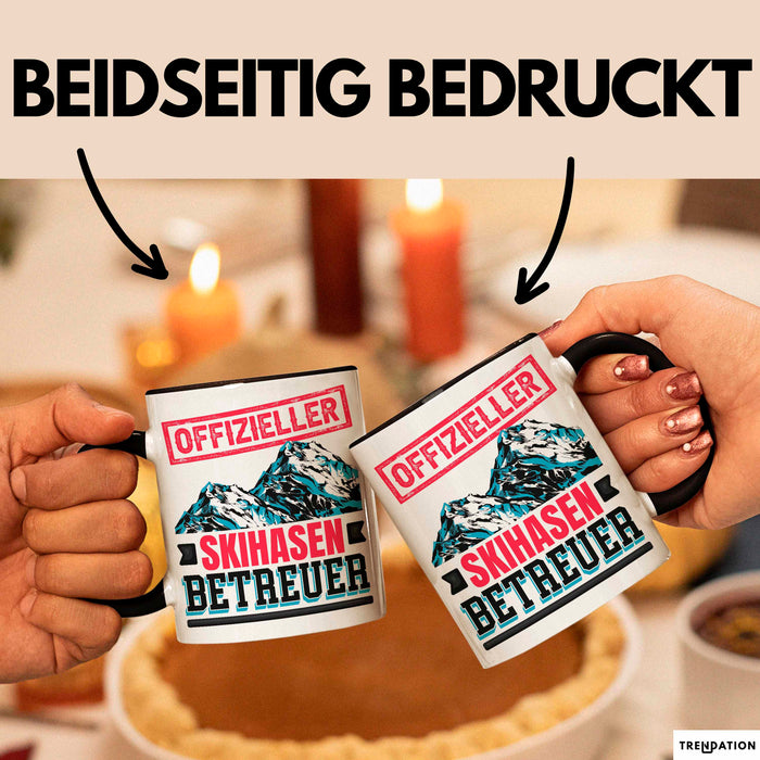 Ski Tasse Geschenk Grafik Offizieller Skihasen Betreuer Becher Schwarz Trendation
