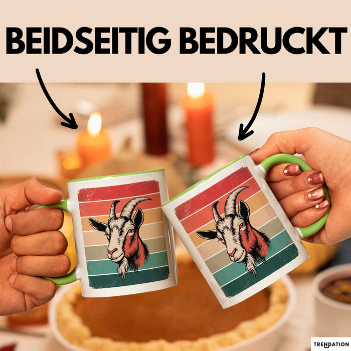Ziegenbauer Ziegen Tier Tasse Geschenk Lustige Geschenkidee Spruch Grün Trendation