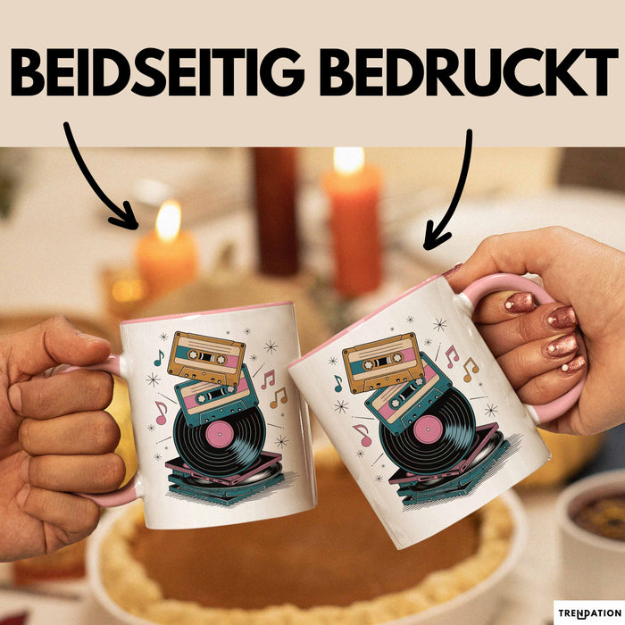 Retro Fan Tasse Geschenkidee für Vintage Liebhaber Rosa Trendation
