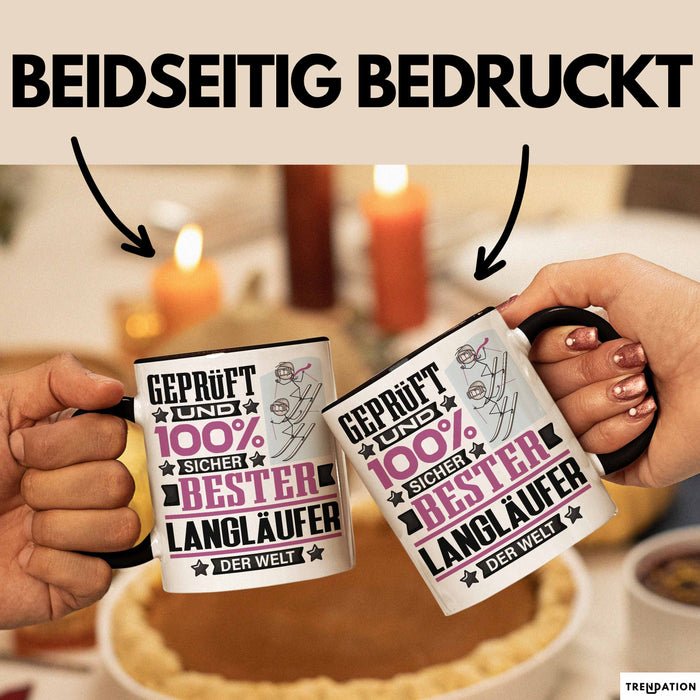 Langläufer Geschenk Lustiger Spruch für Langläufer Geschenkidee Bester Langläufer Der Welt Schwarz Trendation