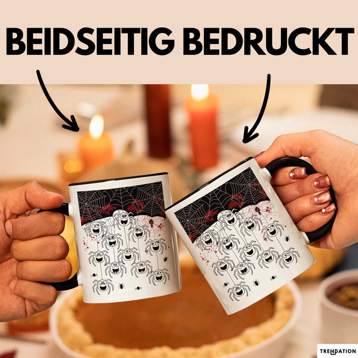 Spinne Vogelspinne Tier Tasse Geschenk Lustige Geschenkidee Spruch Schwarz Trendation