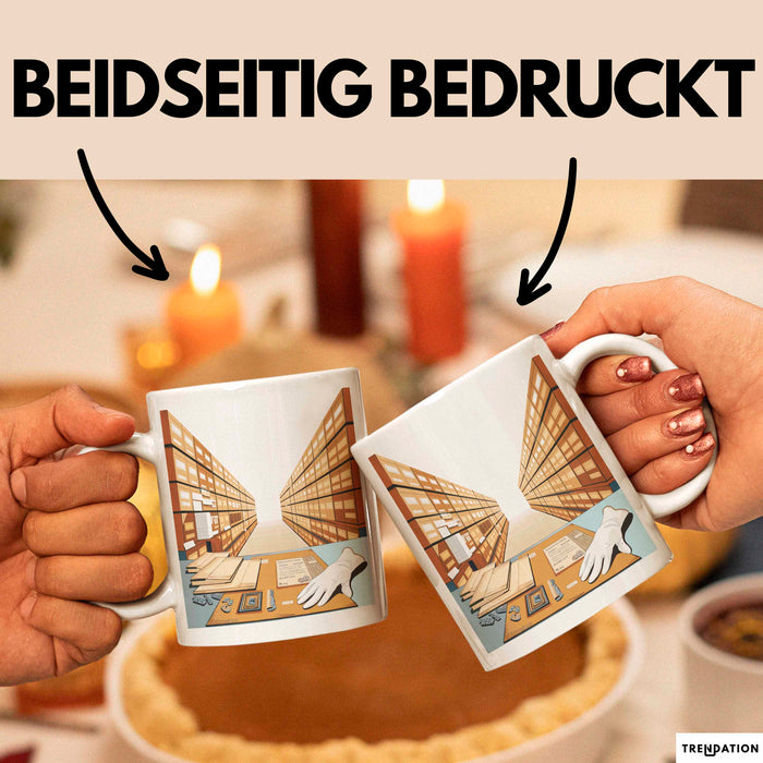 Archivar Tasse Geschenk Lustige Geschenkidee Spruch Für Akten Bewahrer Weiß Trendation