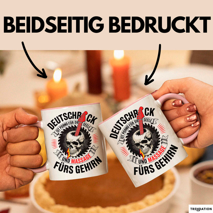 Deutsche Rockmusik Tasse Geschenk Lustige Geschenkidee Rosa Trendation