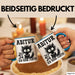 Abitur 2025 Ich Habe Fertig Geschenkidee Tasse Abi Bestanden Geschenk Prüfung Katze Kaffee-Becher Blau Trendation