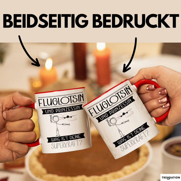 Fluglotsin Und Prinzessin Tasse Geschenk Für Eine Fluglotsin Geburtstag Was Ist Deine Superkraft Rot Trendation