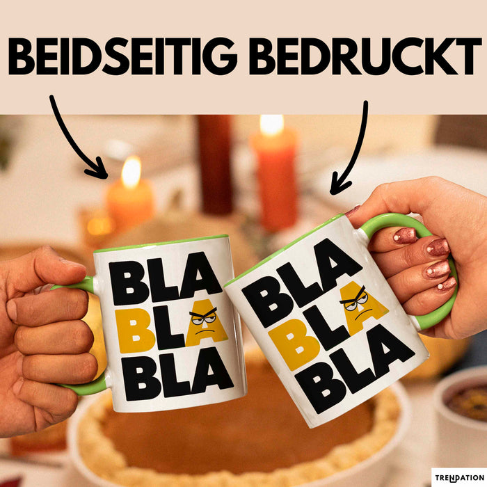 Sarkasmus Tasse Geschenkidee Bla Sarkastischer Humor Grün Trendation