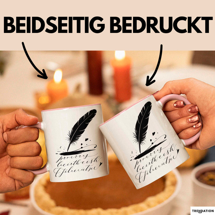 Dichter Tasse Geschenkidee für Reim und Versliebhaber Rosa Trendation