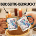 Tasse Geschenk Papacorn Lustiges Einhorn Design Becher Blau Trendation