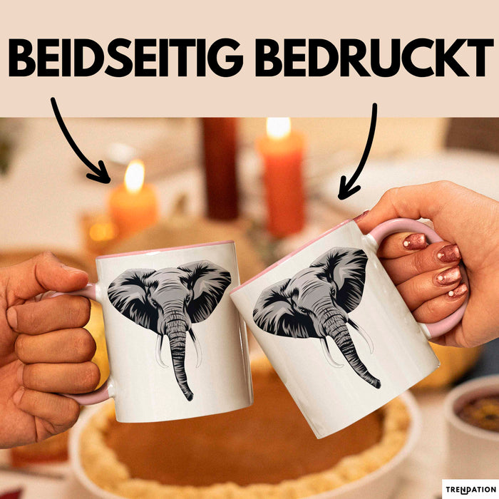 Elefant Tier Tasse Geschenk Lustige Geschenkidee Spruch Rosa Trendation