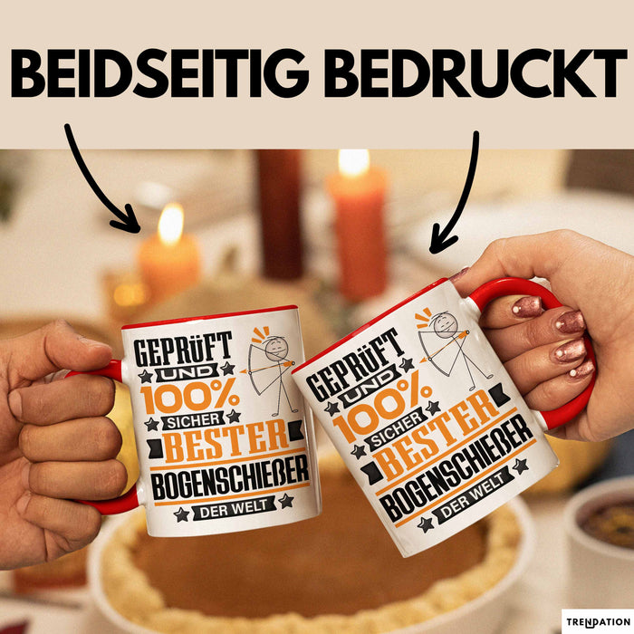 Bogenschießer Geschenk Lustiger Spruch für Bogenschießer Geschenkidee Bester Bogenschießer Der Welt Rot Trendation